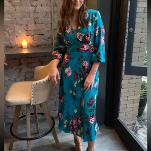 ZARA Floral Midi Dress